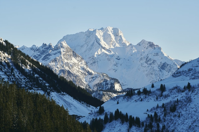 View of the Rote Wand in winter